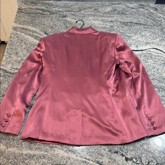 cinq a sept Satin Blazer in Rosewood - Picture 8 of 9
